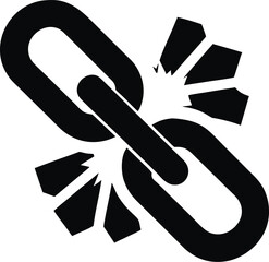 Symbolic illustration of a broken chain representing freedom liberation and overcoming obstacles