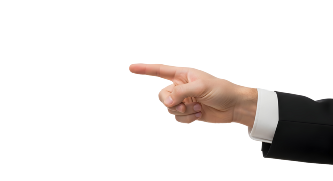 Pointing Hand Direction Business Hand Sign Symbol Forefinger Gesture Guide Indicate