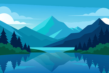 calm lake trees mountains nature landscape outdoors