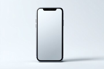 blank smartphone mockup with minimal UI overlay, clean design, copyspace