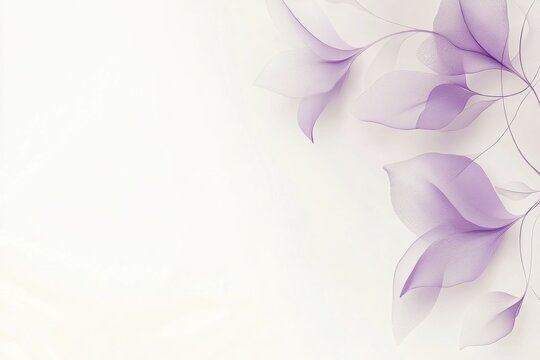 Delicate abstract violet floral background with soft lines perfect for feminine branding spa visuals and romantic design