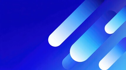 corporate. Abstract geometric shapes float against a gradient blue background, creating a modern and minimalist business concept. pitch deck slides.