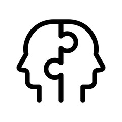 Problem Solving Icon Leadership Line Design Style