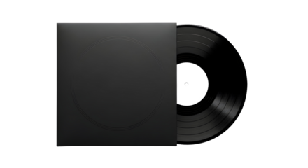 Black Vinyl Record Mockup. Blank Cover. Music Album Design Template