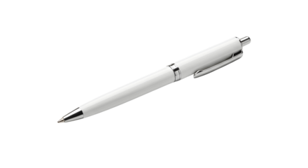 Luxury Pen Stationery Writing Tool Silver White Elegant Design Writer Education