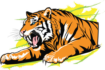 Tiger The Perfect Roar Sticker Design 