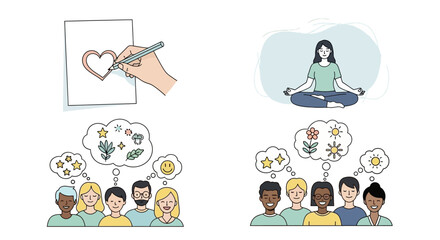 Visualizing Thoughts and Emotions A Journey Through Creativity, Mindfulness, and Social Connection