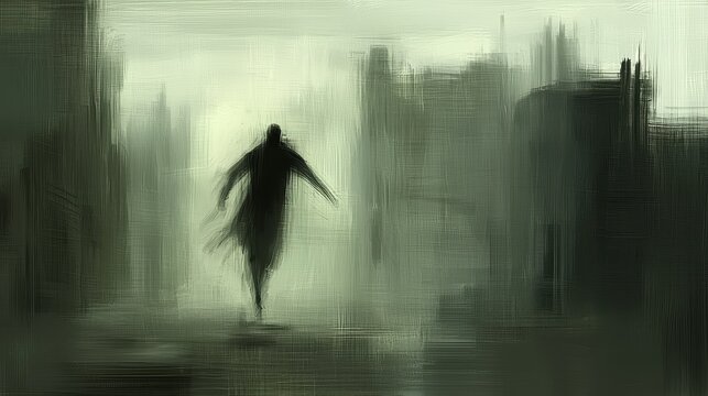 Silhouette vector illustration of people, a man and woman dancing in the fog, showcasing a black outline of their figures with a fashion and beauty aesthetic