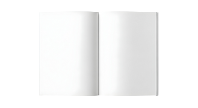 Open Book Mockup Template Blank Pages Brochure Design Mockup