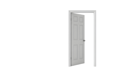 Open Door Frame Modern Interior Design Entrance Access Architecture Concept