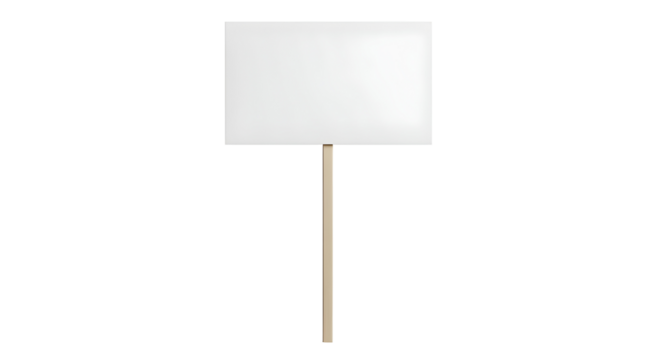 Blank Sign Protest March Demonstration Announcement Information Message Board
