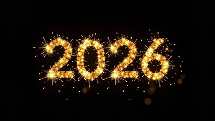 White Number 2026 on Snow Happy New Year Christmas Postcard