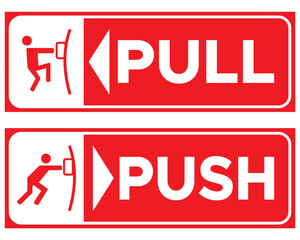 pull and push icon vector design template