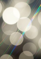 Ephemeral light painting with ethereal circles and prismatic flares