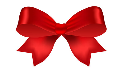 Fototapeta premium red bow isolated on white background