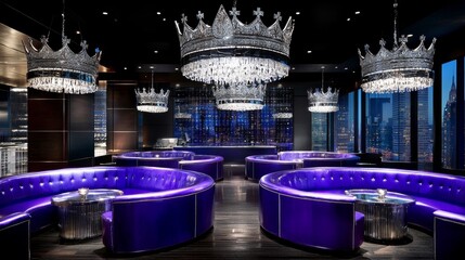 City night travel urban scene featuring a ferris wheel bathed in lights against the backdrop of architecture and street traffic