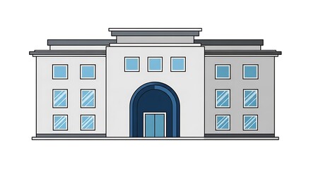 Modern Building Facade - Architectural Design and Urban Landscape.