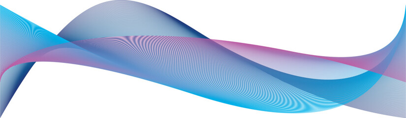 Abstract gradient wave background. Smooth blue and purple flowing lines on white. Modern tech, UI, and corporate vector design