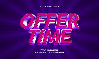 offer time editable text effect