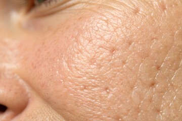 Fototapeta premium Close-Up Human Skin Texture with Natural Pores