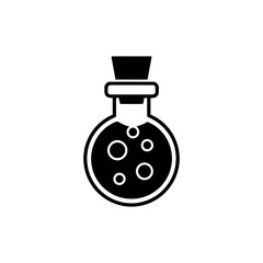 Potion Bottle Halloween Icon - Magical Poison and Witchcraft Symbol