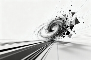 Abstract spiral geometric pattern