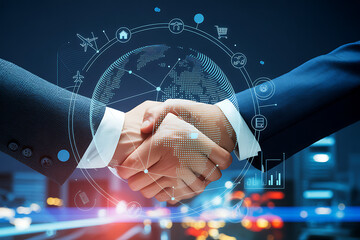 Global Business Partnership Technology Concept International Agreement