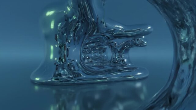 Traveling Through an Abstract Metallic Tunnel, Futuristic Design
