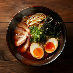 Ramen, Japanese style noodles in bowl