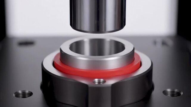Hydraulic Press Machine Assembling Metal Parts Together