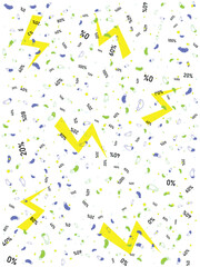 Modern Abstract Hand Drawn Electric Vehicle Sale Seamless Pattern for Discount Energy Promotion and E Commerce Website Background