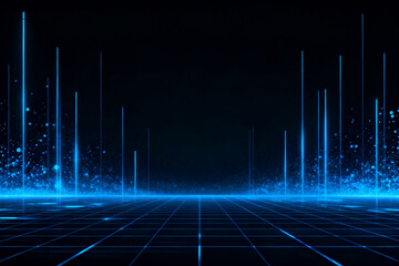 Abstract digital light lines and particles