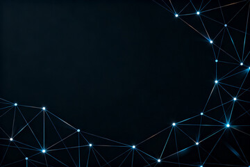 Abstract network of glowing dots and lines