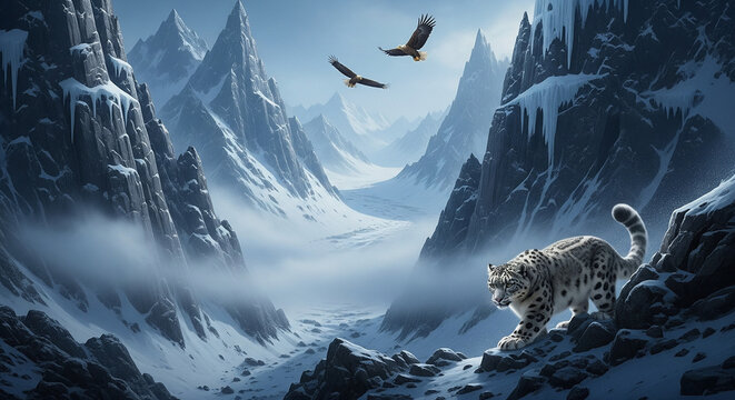 A collection of architectural and engineering tools with a building and blueprint.