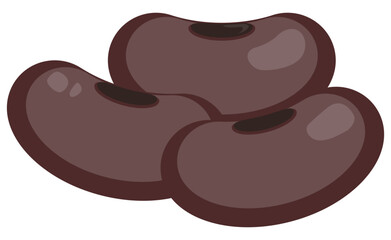 Beans protein food vector symbol of vegetarian nutrition and healthy diet.