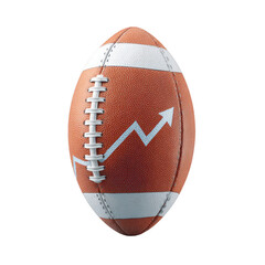 Financial Growth Concept with Football