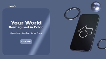 Modern Elegant Realistic 3D Phone Mockup