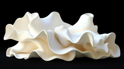 Abstract, flowing, creamy, form