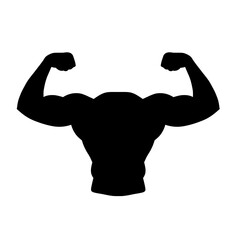 silhouette of a muscular man
