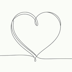 Simple Black Love Symbol Vector, heart icon
