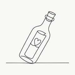 Bottle with Love Message