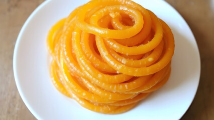 South Asian sweet delicious jalebi, sweet rings