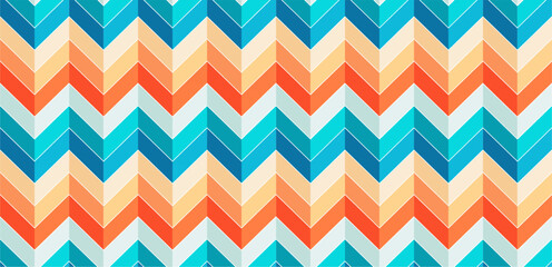 Zigzag pattern seamless. Zig zag background color. Vector abstract design