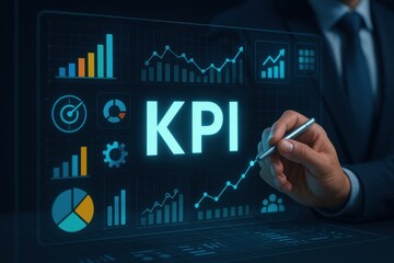Business Performance Measurement Dashboard with Key Performance Indicators and Data Visualizations