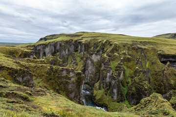 Obraz premium canyon Fjadrargljúfur and river Fjadra in Iceland
