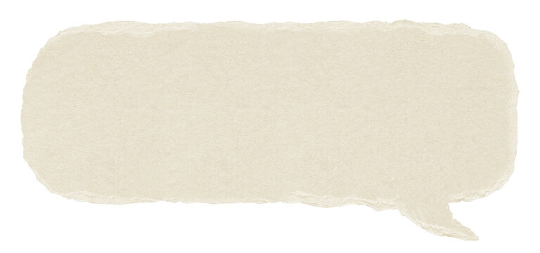 Brown paper bubble. Blank brown cut out cardboard paper speech bubble. Png transparency	