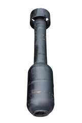 Soviet depth charge rocket on white