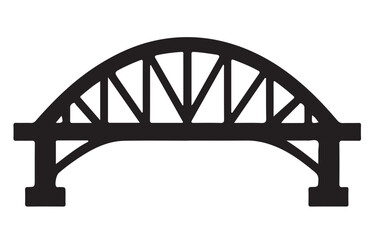 Obraz premium Bridge Silhouette Vector Illustration