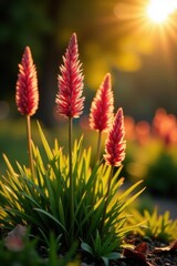 Sunlit pennisetum clump, late autumn garden setting , photography, texture, Pennisetum