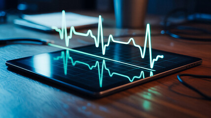 Health Technology Digital Monitoring Tablet Vital Signs Display